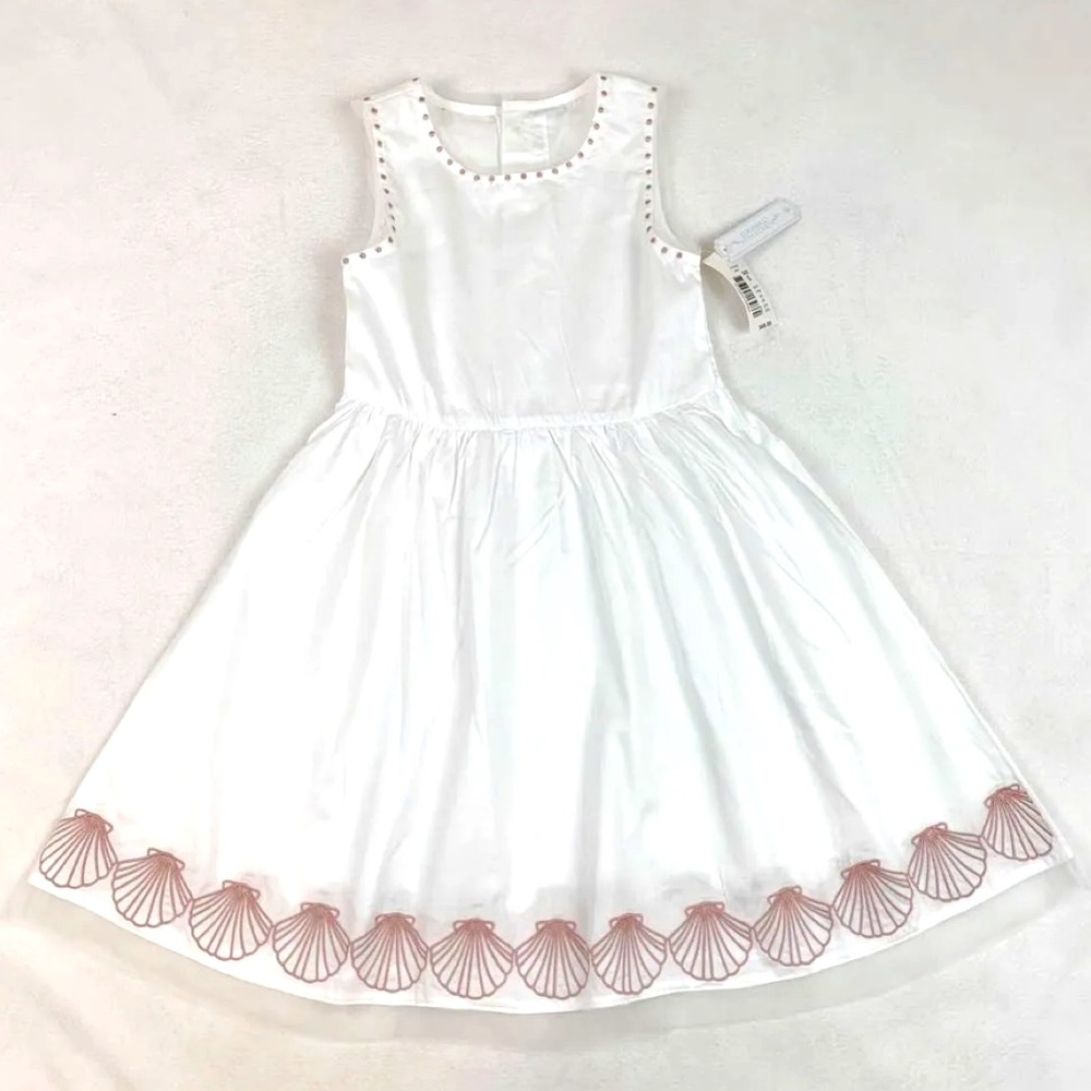 Edgehill Collection White Ivory Seashell Dress